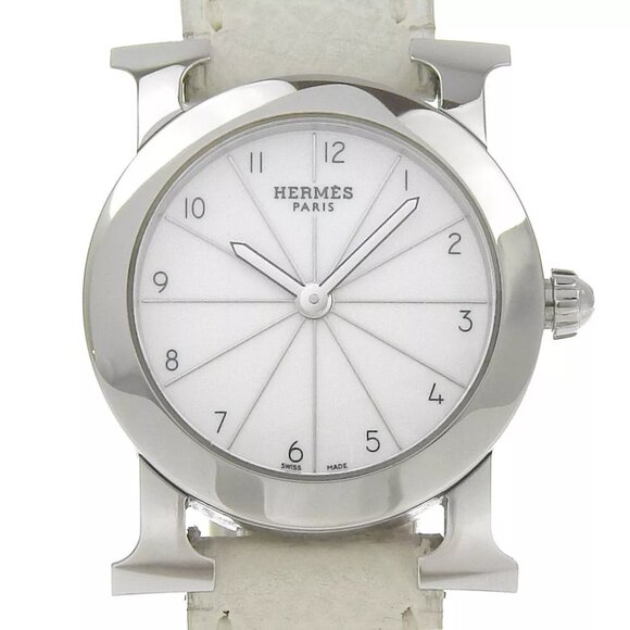 HERMES Heure H watch Rondo Watches HR1.210 WhiteDial Stainless Steel/Embos... main image 4
